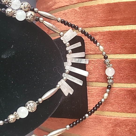 Sterling & Gemstone Statement Necklace - Picture 9 of 15